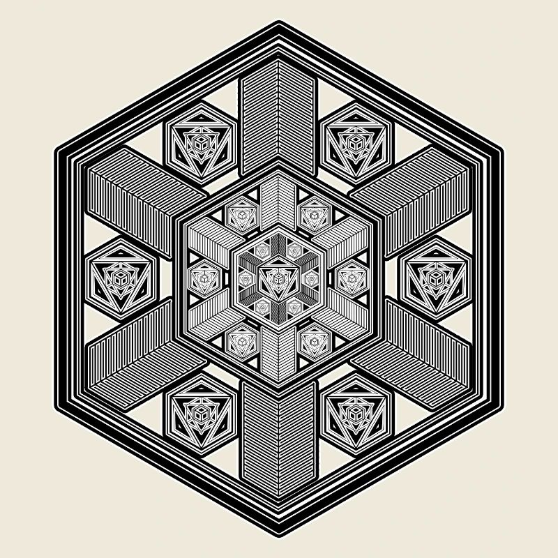 Yoga Meditation Geometry Hexagon Mandala Pattern