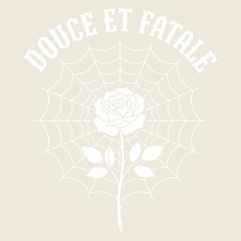 Rose au centre du Web araignée