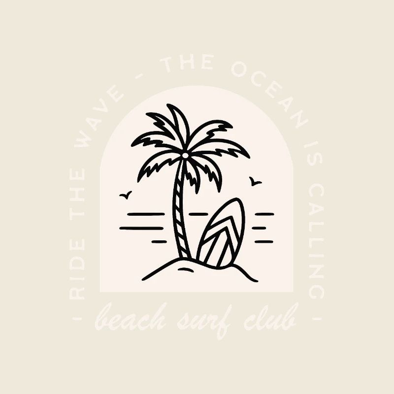 Club de surf plage humour surfer retro