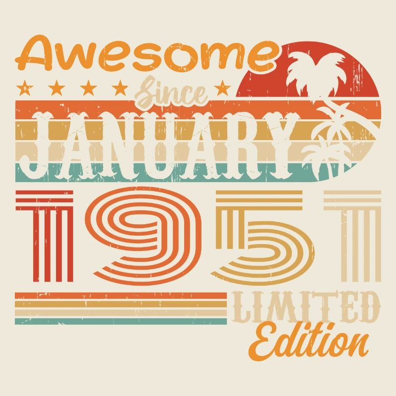 Geburtstagsgeschenk - geboren im Januar 1951