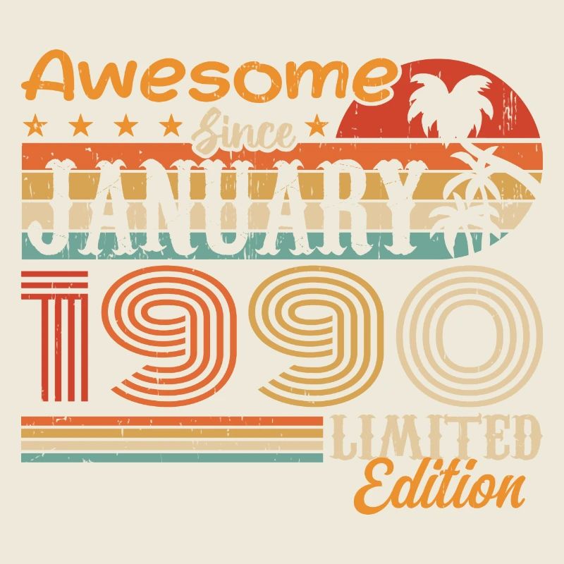 Geburtstagsgeschenk - geboren im Januar 1990