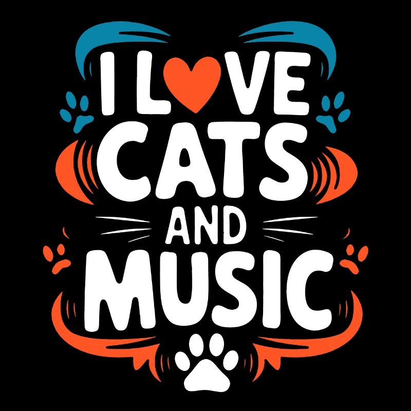 Ich liebe Katzen und Musik