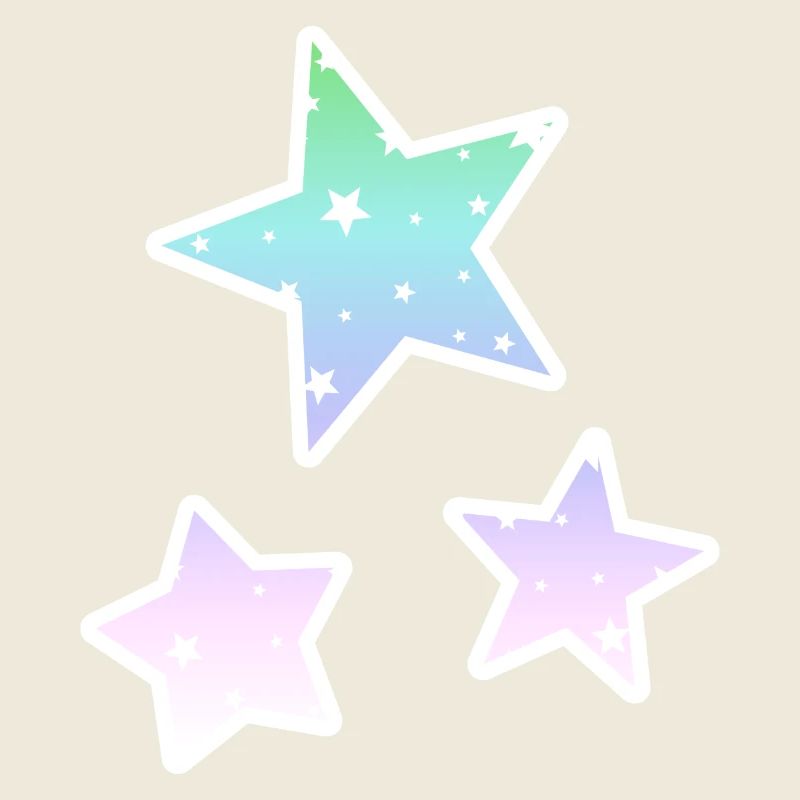Rainbow stars pastels étoiles arc