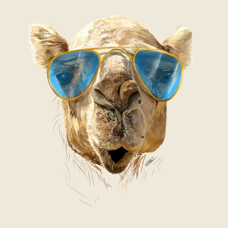 Kamel mit Sonnenbrille