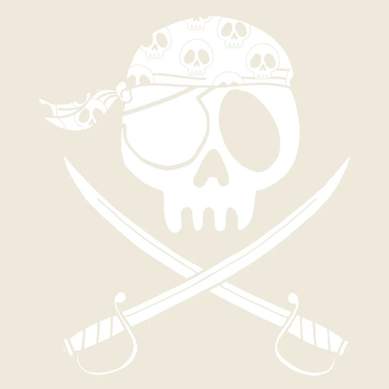 Weißer Piratenschädel