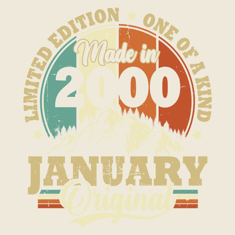 Geburtstagsgeschenk Januar 2000 Vintage Retro