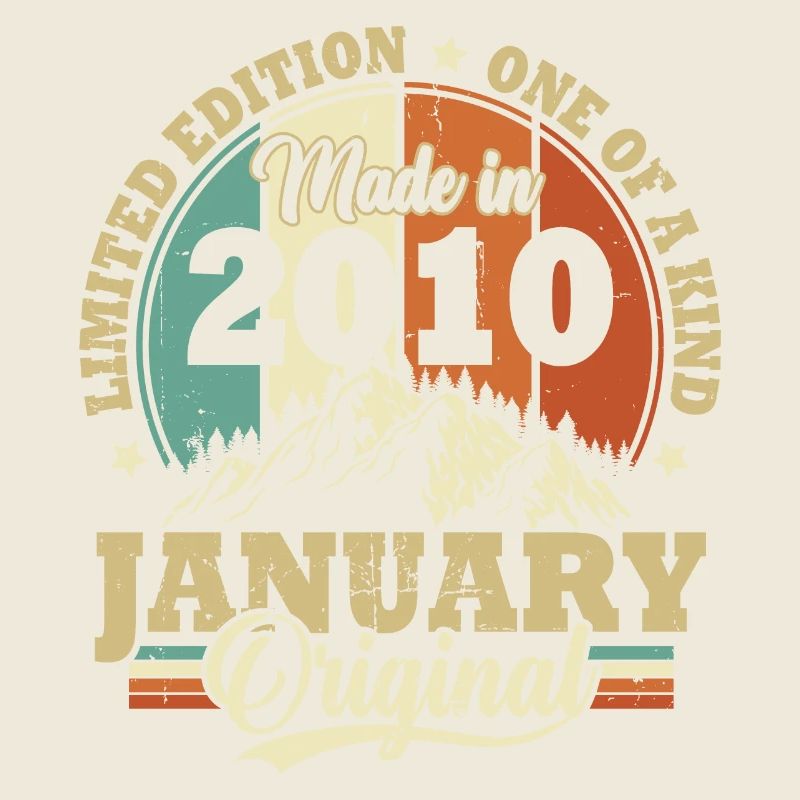 Retro Vintage Januar 2010 Geburtstagsgeschenk