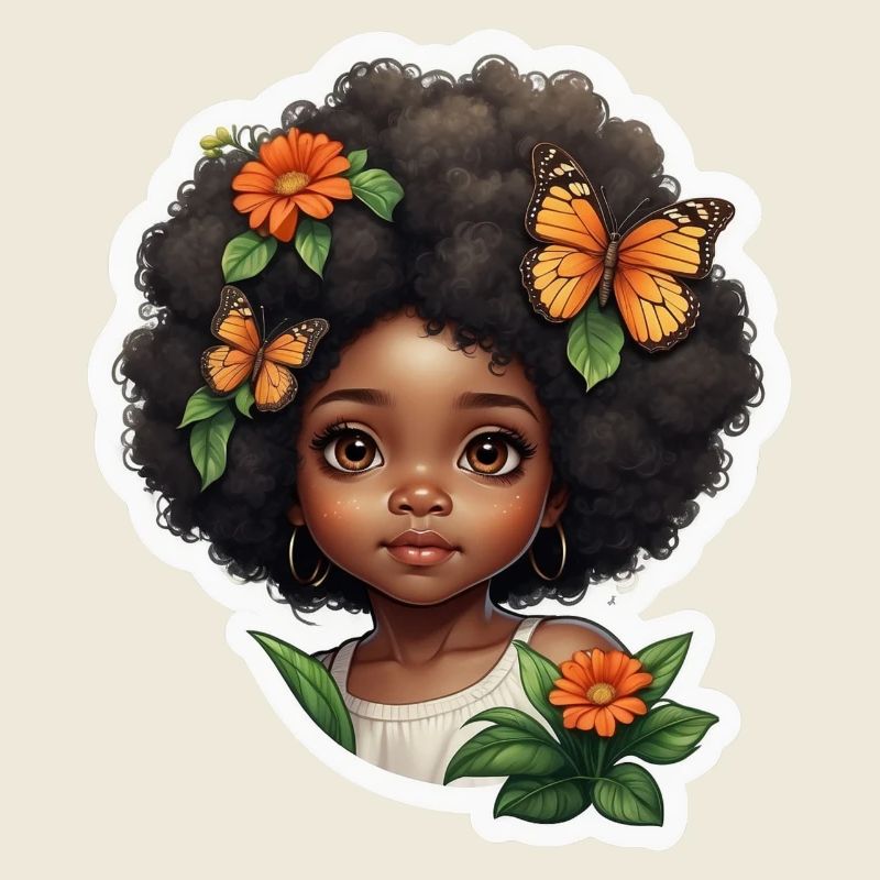 Natürliche African Beauty Illustration