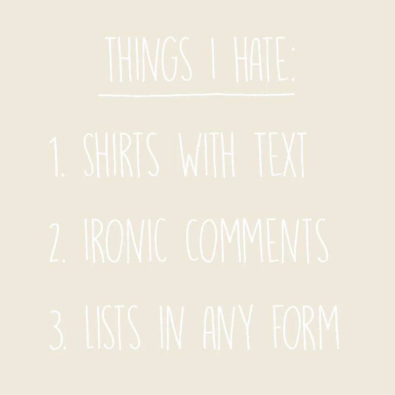 Things I hate
