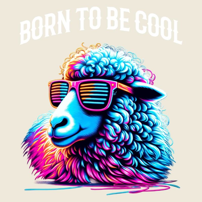 Sheep with Glasses Funny Cool Colorful Shepherd Gift