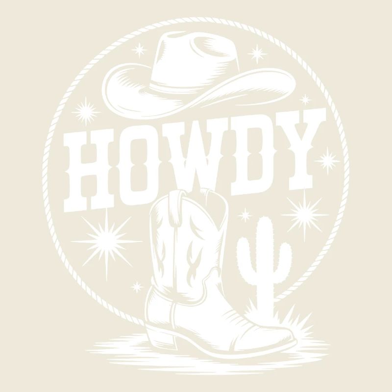 Western Cowboy Silhouette Design