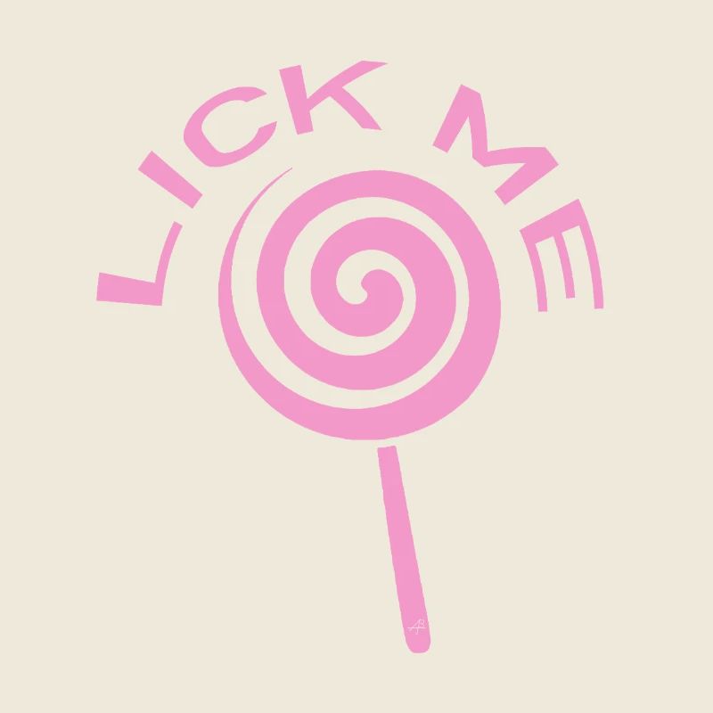 Lick Me Pink Lollipop | Cute Candy Love Design