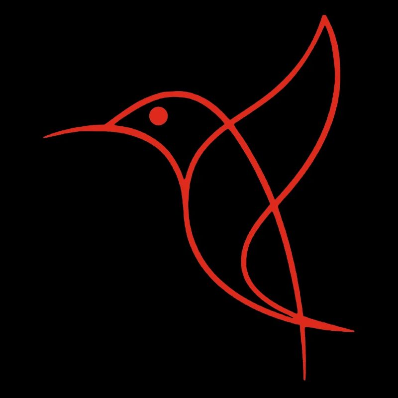 Skizze eines roten Vogels