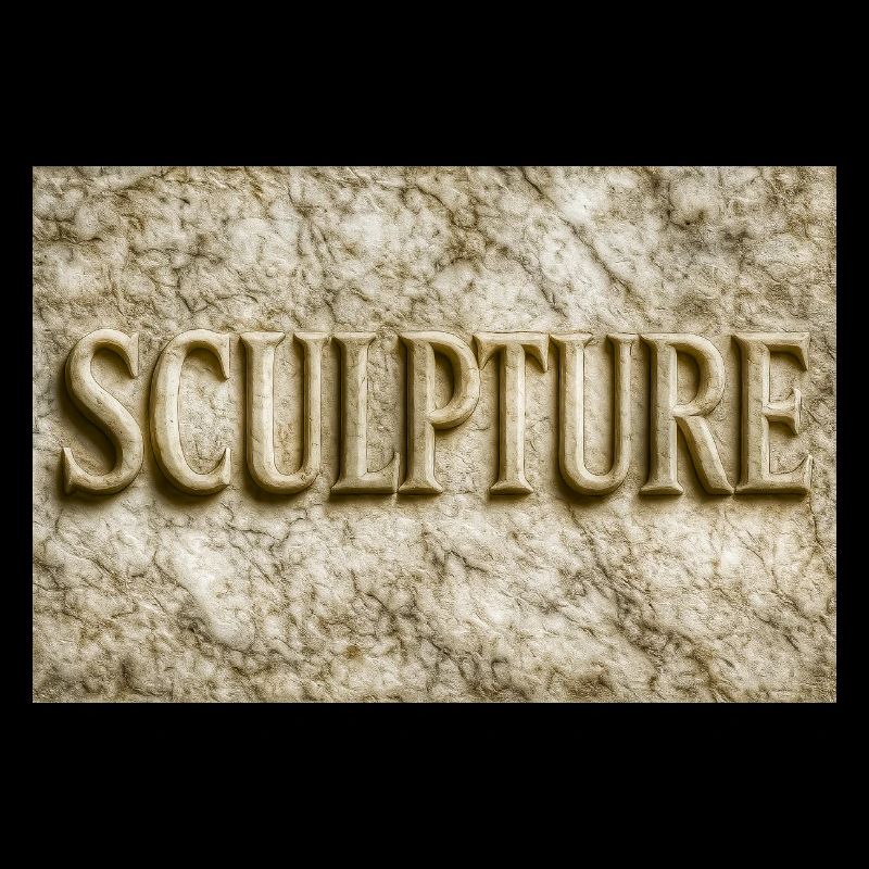 Lettres sculptées en pierre