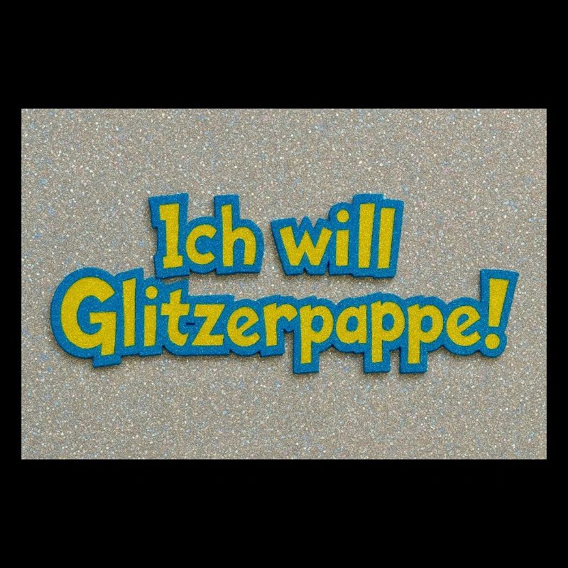 I want glitter cardboard!