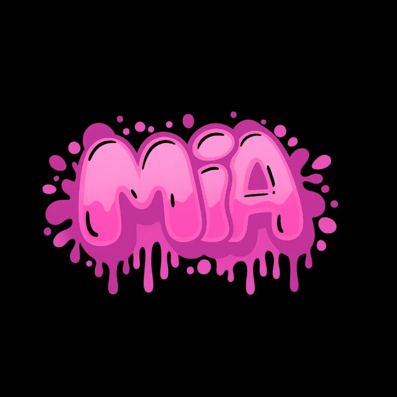 Graffiti MIA Name Geschenk Ideal Druckbar