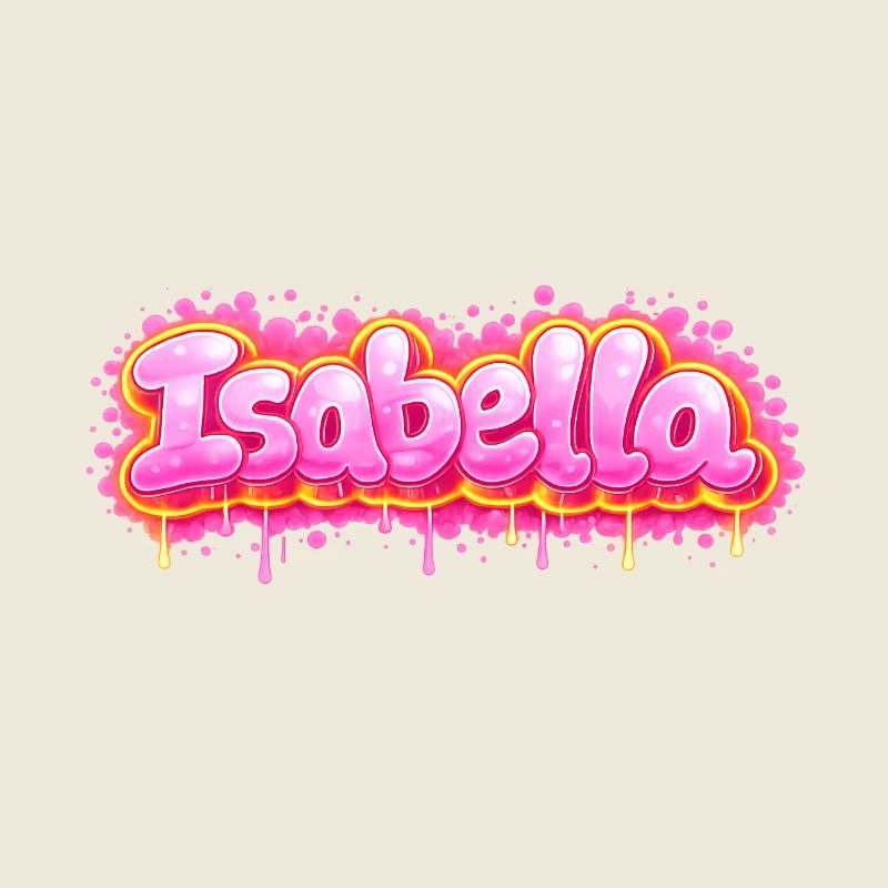 ISABELLA GRAFFITI NAME FÜR PERFEKTES GESCHENK DRUCKBAR