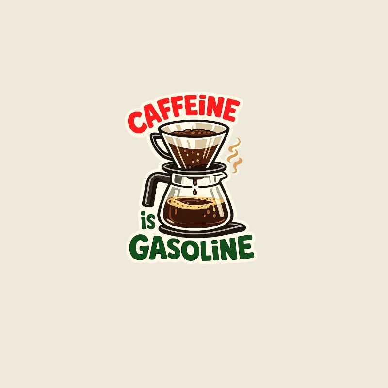 Caffeine is Gasoline. Barista Coffee Design.