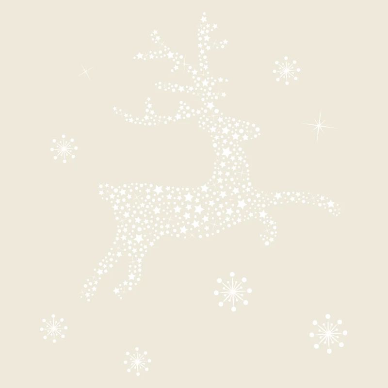 Deer reindeer star snowflakes Christmas