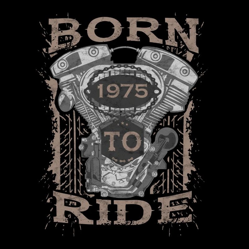 Born to Ride motorcycle biker 1975