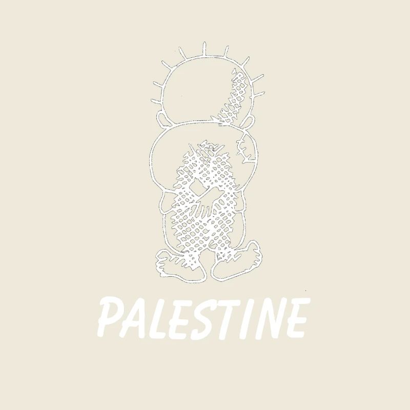 Handala looking to Palestine