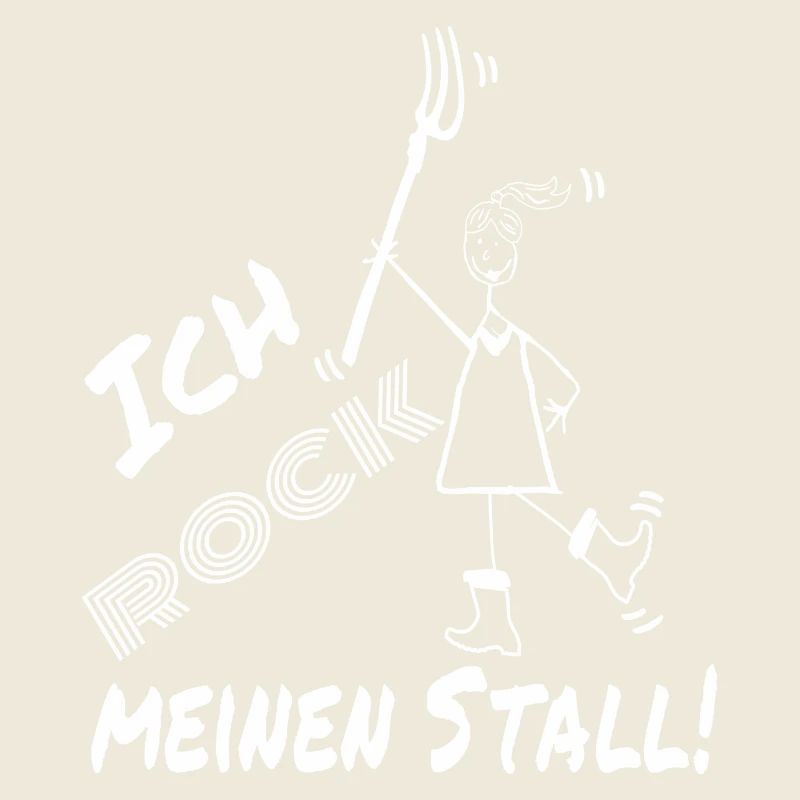 Frau Mistgabel Stall witzig