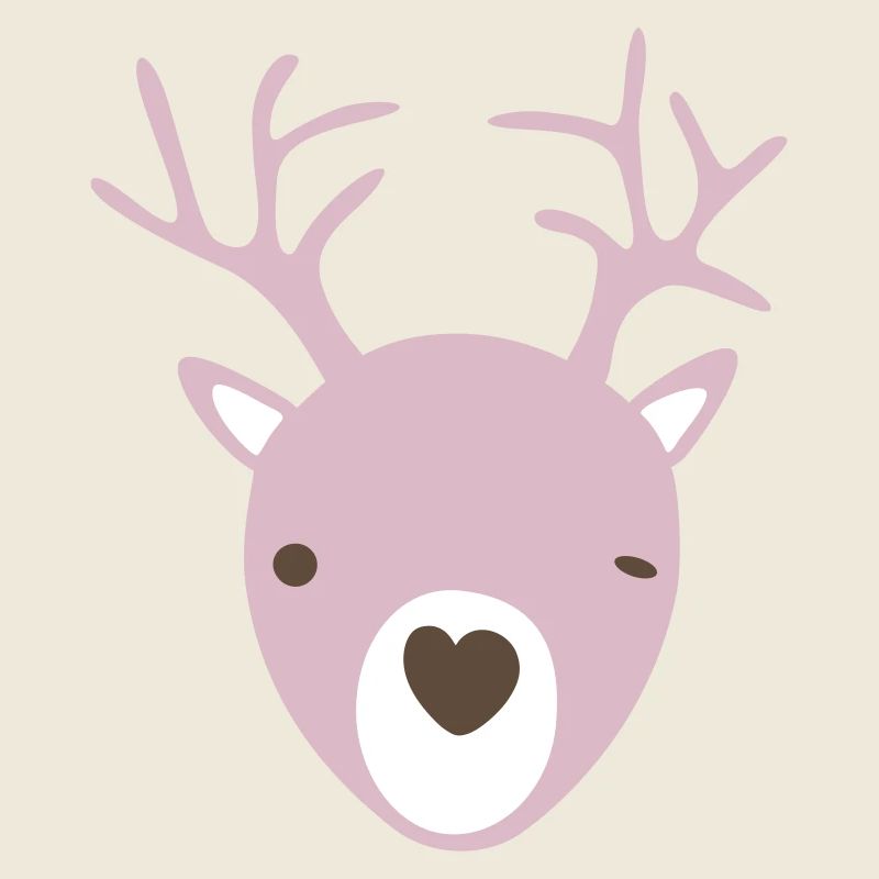 Rudolph bois coeur nez scandinave enfants cool