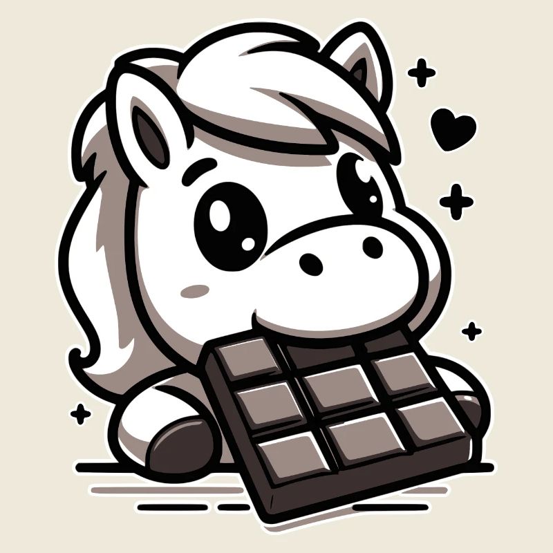 Cheval mignon et chocolat