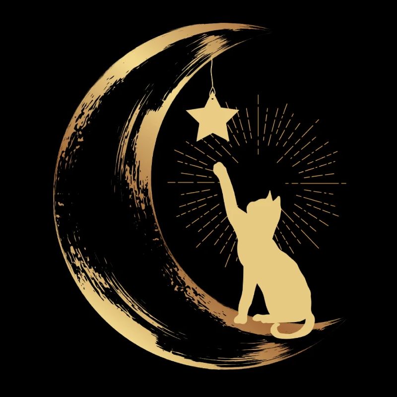 Cat Moon Star Cat Lover