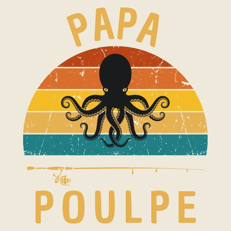Papa poulpe canne à pêche 1