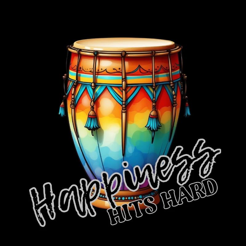 Happiness Hits Hard - Aztec Style Drum