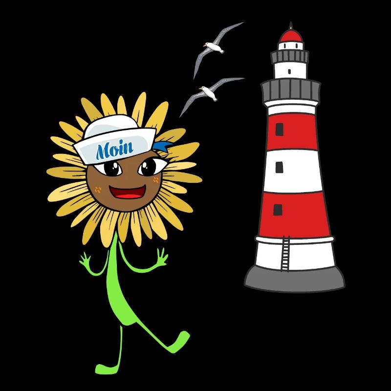 Matrosen Sonnenblume Leuchtturm maritim Moin