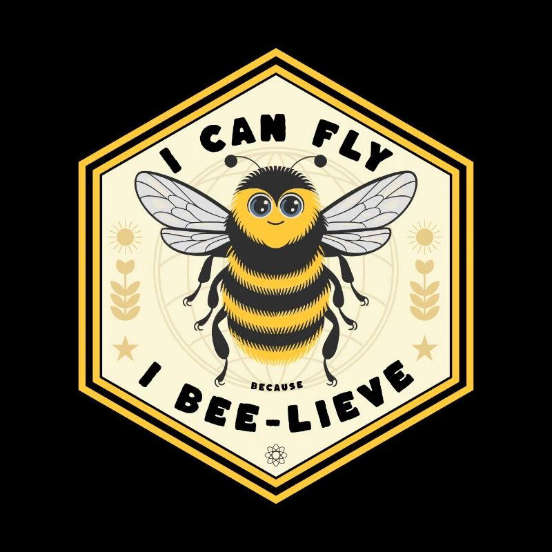 Motivational Bee - I Can Fly Because I Bee-lieve
