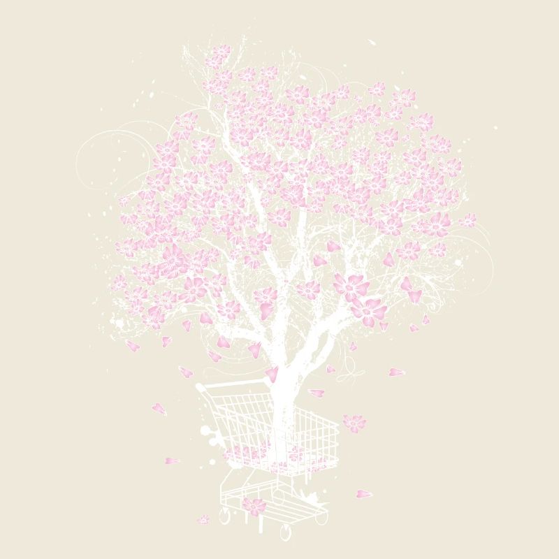 Cerisier en fleurs dans le panier