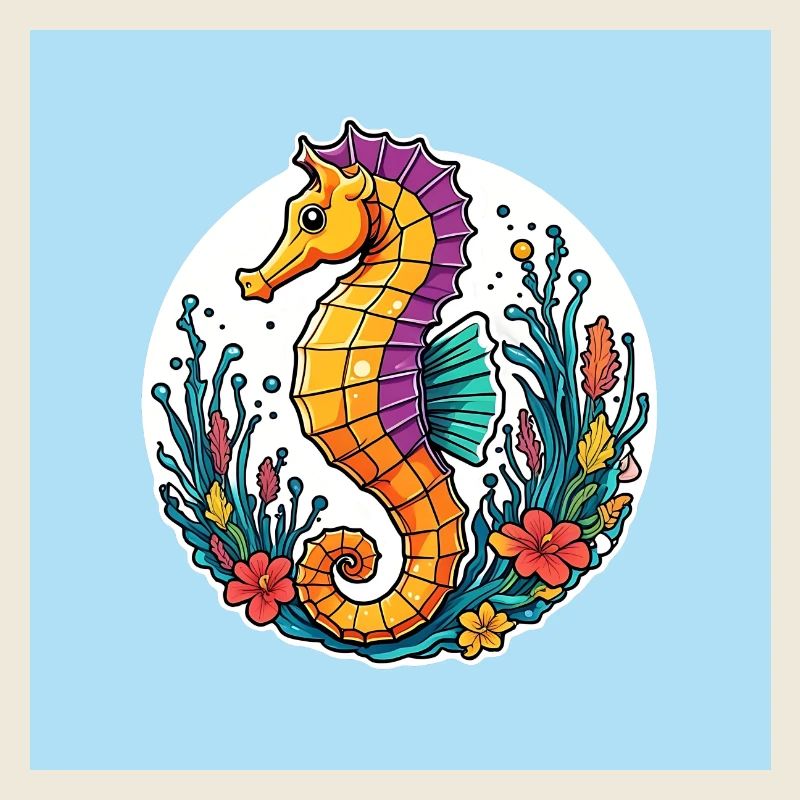 Hübsches dekoratives Seepferdchen