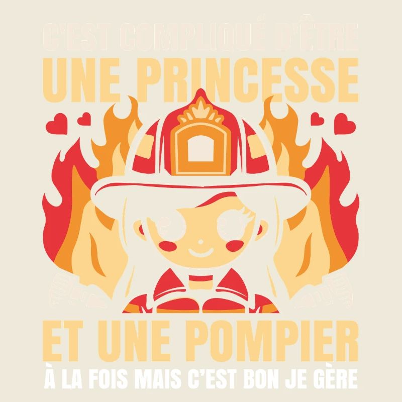 Princesse et Pompier À la Fois Femme Pompier Drôle