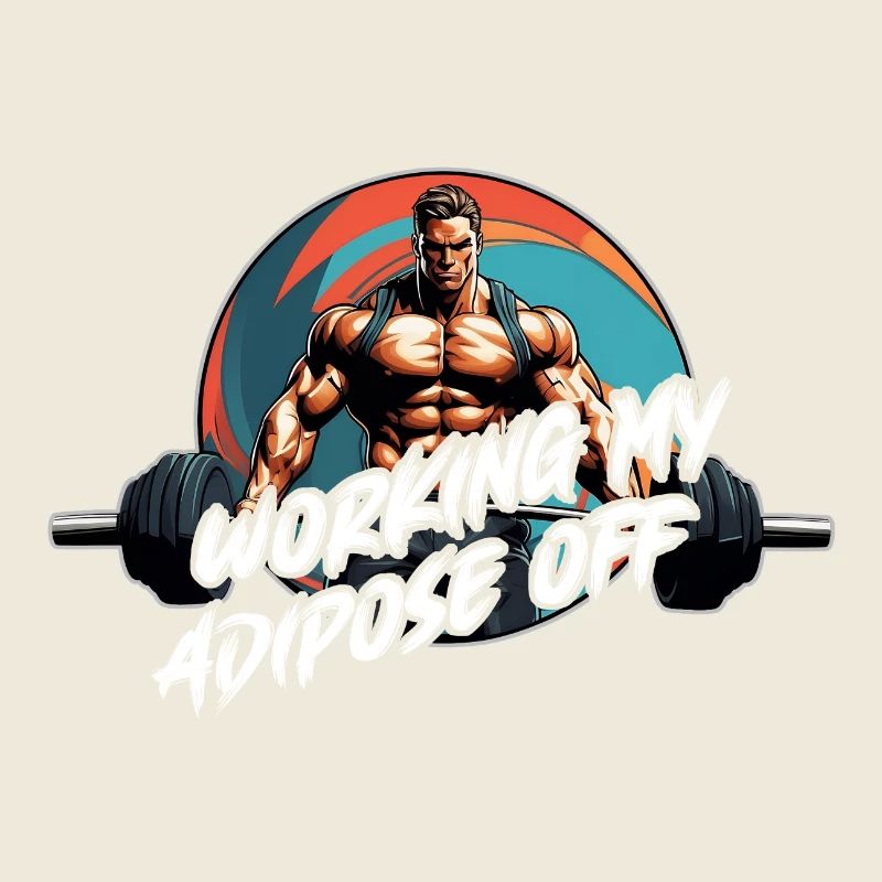 Bodybuilder avec haltères d’entraînement dur