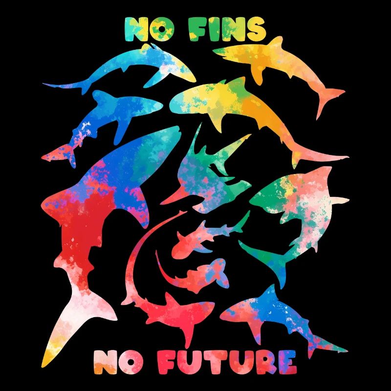 No fins no future Regenbogenfarben