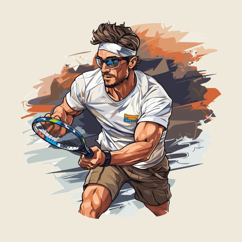 Tennis Spieler - Illustration