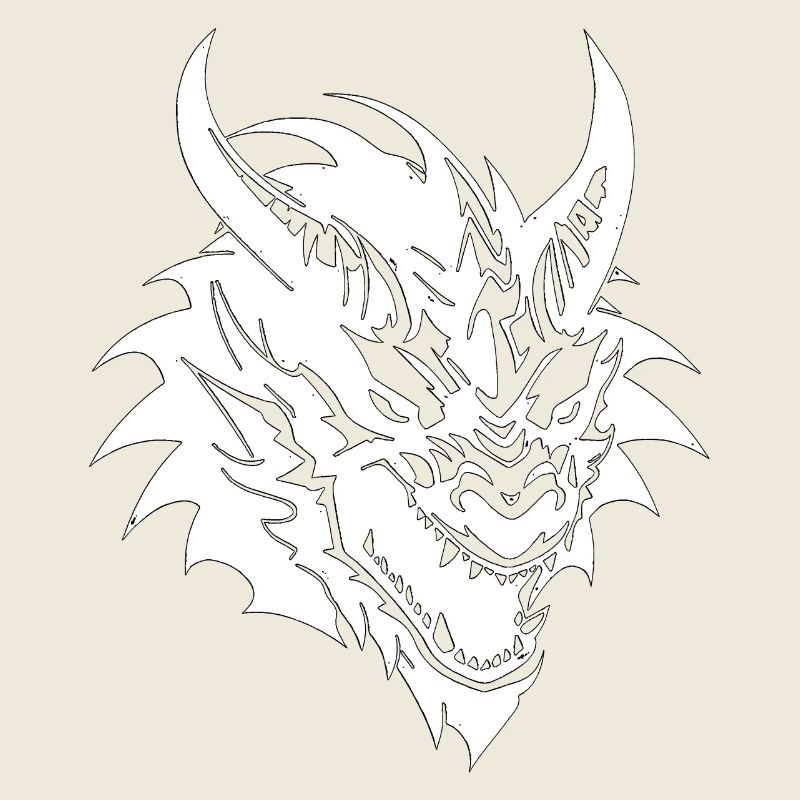 Fantasy Drache Anime Drachenkopf Mythisches Reptil