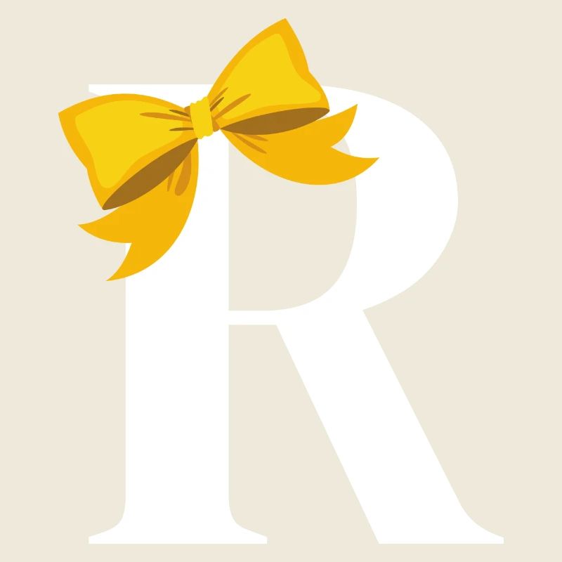 Lettre r nœud jaune