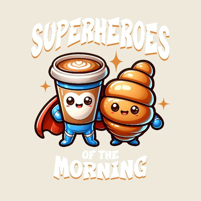 Cappuccino und Croissants Superhelden