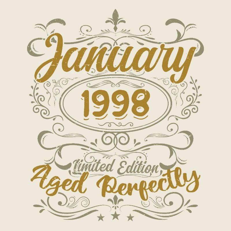 Januar Geburtstagsgeschenk Geboren im Januar 1998