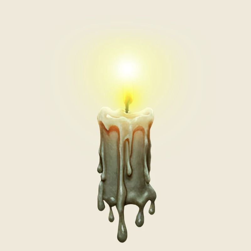 lighted candle