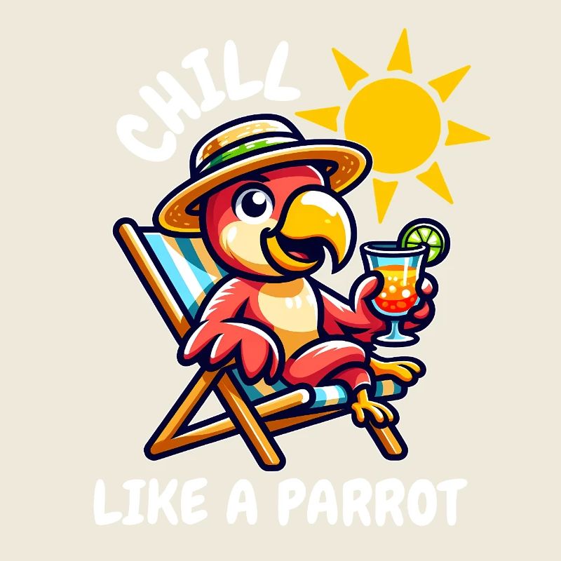 Parrot relaxing