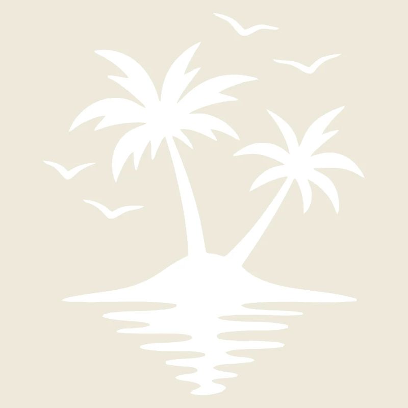 Silhouette de palmier coucher de soleil tropical