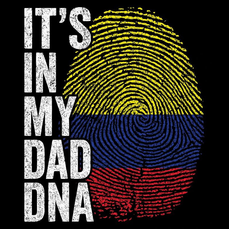 Drapeau Colombie Empreinte Papa Colombien