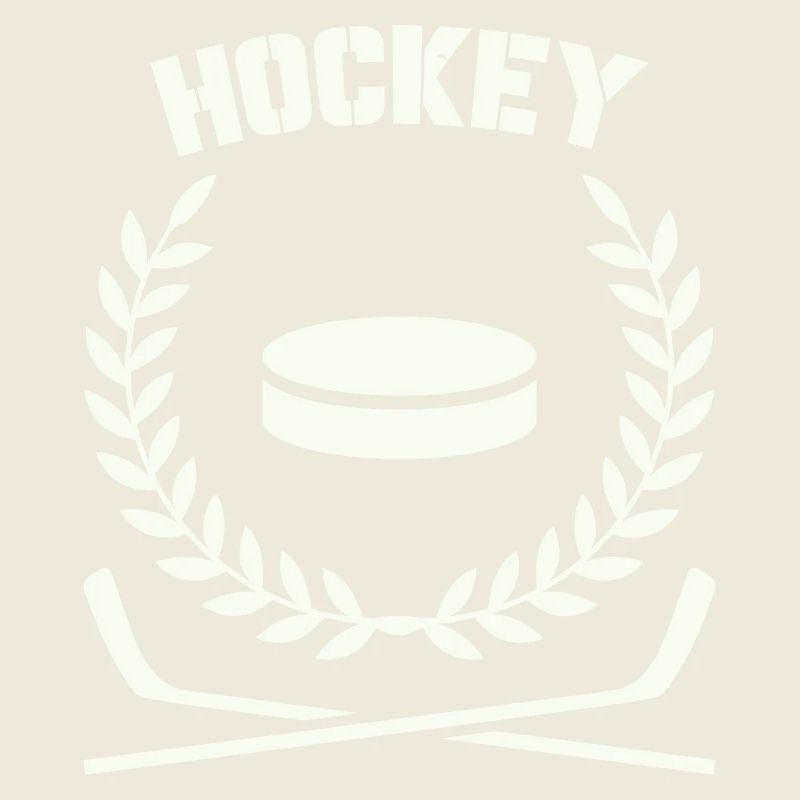 Hockey emblem with disc and laurel