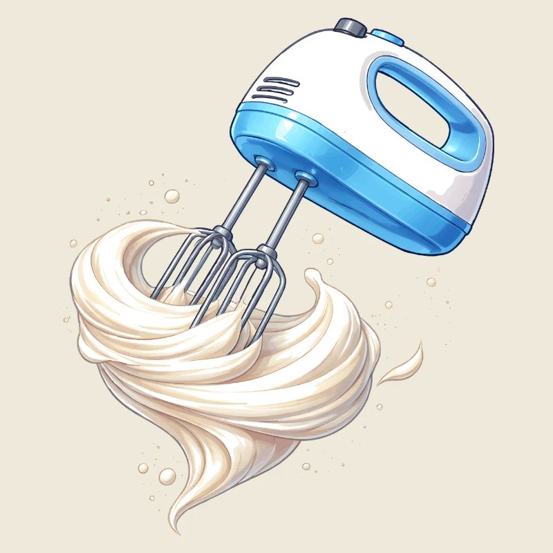 Sahne schlagen Handmixer Backen Design 