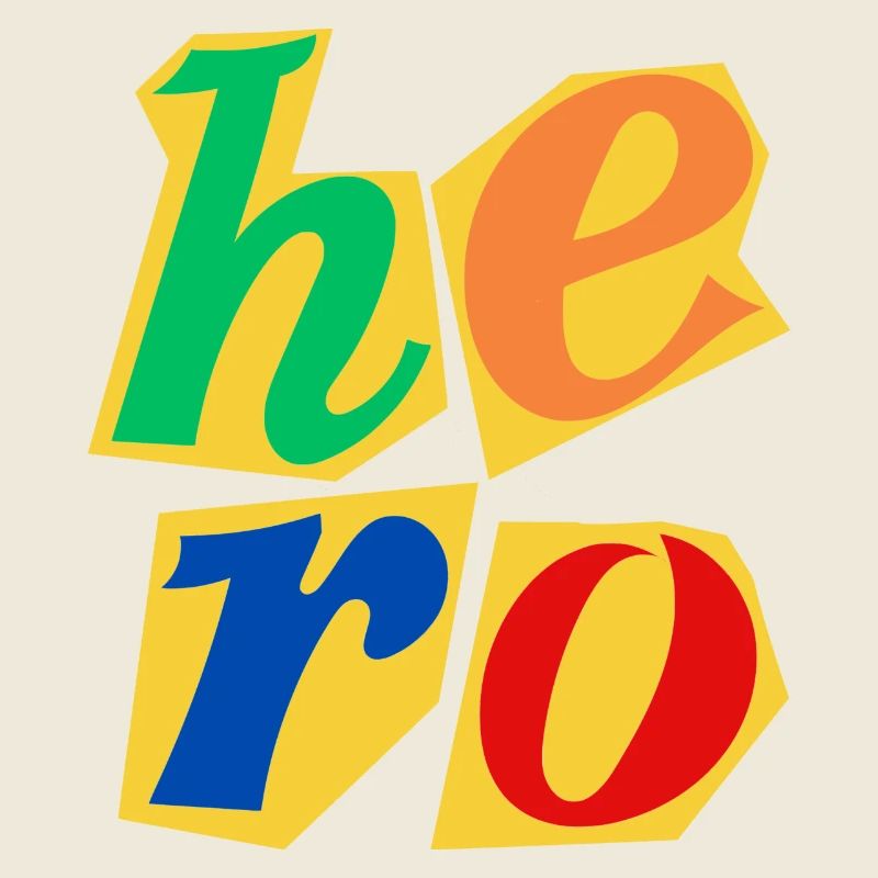 Hero Block Buchstaben-Design